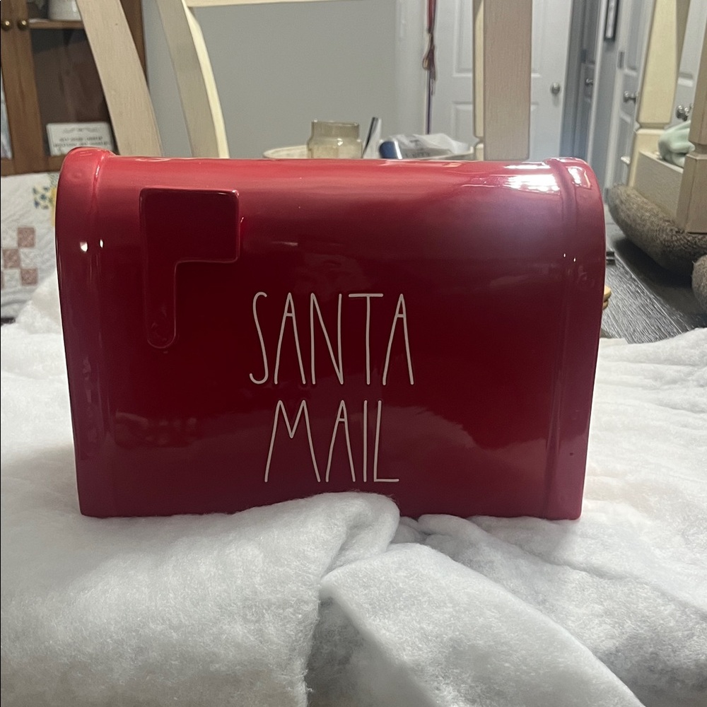Rae Dunn Red Santa Mailbox